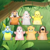 7 Parça Tox Evcil Hayvanlar El Kukla Set , Eğitici Oyuncak - 10