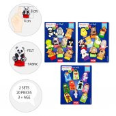 3 Set - 30 Parça Tox Evcil , Vahşi Hayvanlar ve Meslekler Parmak Kukla T771 T781 T761 - 8