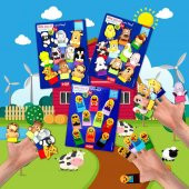 3 Set - 30 Parça Tox Evcil , Vahşi Hayvanlar ve Emojiler Parmak Kukla T771 T781 T106 - 5