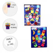 2 Set - 20 Parça Tox Taşıtlar ve Meyveler Parmak Kukla T105 T181 - 3