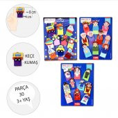 3 Set - 30 Parça Tox Taşıtlar, Aile Bireyleri ve Meslekler Parmak Kukla T181 T752 T762 - 3