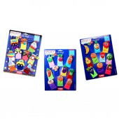 3 Set - 30 Parça Tox Taşıtlar, Meyveler ve Sebzeler Parmak Kukla T181 T104 T105 - 1