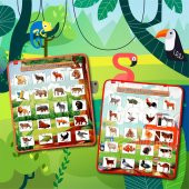 2 Set - 80 Parça Evcil ve Vahşi Parça Birleştirme Oyunu Keçe Cırtlı Duvar Panoları , Eğitici Oyuncak - 7