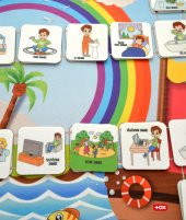 2 Set - 46 Parça Benim Programım ve Sorumluluk Çizelgem Keçe Cırtlı Duvar Panoları , Eğitici Oyuncak - 5