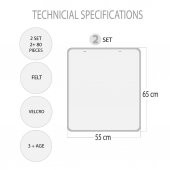 2 Set - 80 Parça Evcil ve Vahşi Parça Birleştirme Oyunu Keçe Cırtlı Duvar Panoları , Eğitici Oyuncak - 8