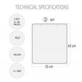 2 Set - 46 Parça Benim Programım ve Sorumluluk Çizelgem Keçe Cırtlı Duvar Panoları , Eğitici Oyuncak - 7