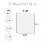 3 Set - 84 Parça Büyük - Küçük Meyve, Sıradakini Biliyorum Yaz ve Kış Oyunu Keçe Cırtlı Duvar Panoları , Eğitici Oyuncak - 8