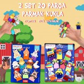 2 Set - 20 Parça Tox Taşıtlar ve Evcil Hayvanlar Parmak Kukla T772 T181 - 2