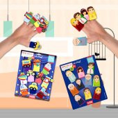 2 Set - 20 Parça Tox Taşıtlar ve Aile Bireyleri Parmak Kukla T751 T181 - 5