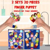 2 Set - 20 Parça Tox Taşıtlar ve Aile Bireyleri Parmak Kukla T751 T181 - 7