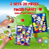 2 Set - 20 Parça Tox Taşıtlar ve Evcil Hayvanlar Parmak Kukla T781 T181 - 7