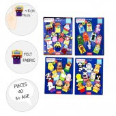 4 Set - 40 Parça Tox Meslekler, Taşıtlar, Evcil  ve Vahşi Hayvanlar Parmak Kukla T771 T781 T761 T181 - 8