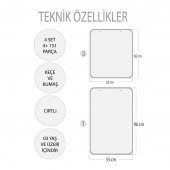 4 Set - 151 Parça  İskelet , İç Organlar Sistemi , Takvim ve Rakamları Öğreniyorum Keçe Cırtlı Duvar Panoları , Eğitici Oyuncak - 3