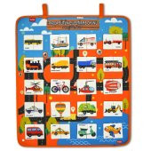 Parça Bütün Eşleştirme Oyunu (Taşıtlar) Keçe Cırtlı Duvar Panosu , Eğitici Oyuncak - 1