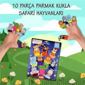 Tox Safari Hayvanları 10 Parça Parmak Kukla Set T223 - 2