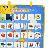 İngilizce Zıt Kavramlar Keçe Cırtlı Duvar Panosu , Eğitici Oyuncak - 2