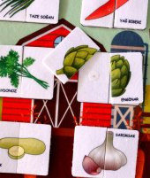 Parça Bütün Eşleştirme Oyunu (Sebzeler) Keçe Cırtlı Duvar Panosu , Eğitici Oyuncak - 12