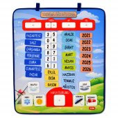 3 Set -106 Parça  İç Organlar , İskelet  Sistemi ve Takvimi Öğreniyorum Keçe Cırtlı Duvar Panoları , Eğitici Oyuncak - 11