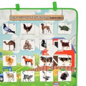 İngilizce Parça-Bütün Evcil Hayvanlar Eşleştirme Keçe Cırtlı Duvar Panosu , Eğitici Oyuncak - 5