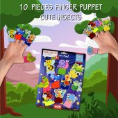 T219 Tox Sevimli Böcekler 10 Parça Parmak Kukla Set - 7