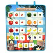 İngilizce Büyük - Küçük Meyve Oyunu Keçe Cırtlı Duvar Panosu , Eğitici Oyuncak - 9
