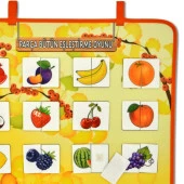 Parça Bütün Eşleştirme Oyunu (Meyveler) Keçe Cırtlı Duvar Panosu , Eğitici Oyuncak - 9