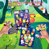 2 Set - 20 Parça Tox Evcil Hayvanlar ve Uçan Hayvanlar Parmak Kukla T771 T222 - 2