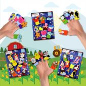 3 Set - 30 Parça Tox Deniz Canlıları,  Çiftlik ve Uçan Hayvanlar Parmak Kukla T120 T121 T222 thumbnail 9