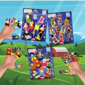 3 Set - 30 Parça Tox Hacivat Karagöz , Masal Kahramanları ve Uçan Hayvanlar Parmak Kukla T224 T225 T222 - 9