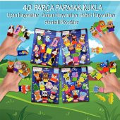 4 Set - 40 Parça Tox Sevimli Böcekler, Uçan, Safari ve Orman Hayvanlar Parmak Kukla T218 T219 T222 T223 - 2