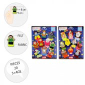 2 Set - 20 Parça Tox Çiftlik Hayvanları ve Masal Kahramanları Parmak Kukla T225 T220 - 5