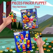 2 Set - 20 Parça Tox Emojiler ve Masal Kahramanları Parmak Kukla T225 T106 - 7