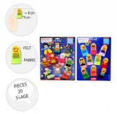 2 Set - 20 Parça Tox Emojiler ve Masal Kahramanları Parmak Kukla T225 T106 - 8