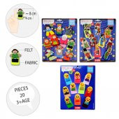 3 Set - 30 Parça Tox Masal Kahramanları, Karagöz Hacivat ve Emojiler Parmak Kukla T225 T106 T224 - 8