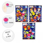 3 Set - 30 Parça Tox Masal Kahramanları, Deniz Canlıları ve Çiftlik Hayvanları Parmak Kukla T220 T221 T225 - 8