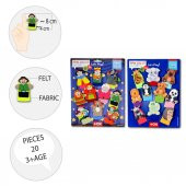 2 Set - 20 Parça Tox Masal Kahramanları ve Vahşi Hayvanlar Parmak Kukla T782 T225 - 8