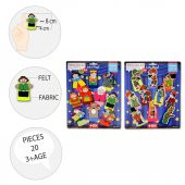 2 Set - 20 Parça Tox Hacivat , Karagöz ve Masal Kahramanları Parmak Kukla T224 T225 - 8