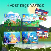 4 Set - 96 Parça Tox Origami ve Deniz Kızı 5+ Keçe Yapboz - 5 Yaş Puzzle T041 T018 - 2