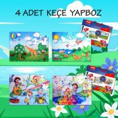 4 Set - 96 Parça Tox Origami ve Müzik 5+ Keçe Yapboz - 5 Yaş Puzzle T016 T019 - 2
