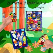 2 Set - 20 Parça Tox Masal Kahramanları ve Aile Bireyleri Parmak Kukla T751 T225 - 2