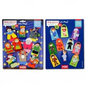 2 Set - 20 Parça Tox Masal Kahramanları ve Meslekler Parmak Kukla T761 T225 - 4
