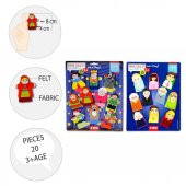 2 Set - 20 Parça Tox Masal Kahramanları ve Aile Bireyleri Parmak Kukla T751 T225 - 8