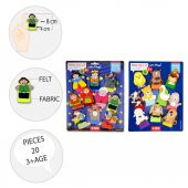 2 Set - 20 Parça Tox Masal Kahramanları ve Evcil Hayvanlar Parmak Kukla T771 T225 - 8