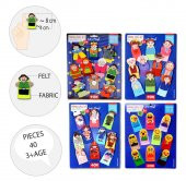 4 Set - 40 Parça Tox Masal Kahramanları, Aile Bireyleri , Meslekler ve Emojiler Parmak Kukla T225 T106 T751 T761 - 8
