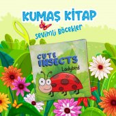 Tox İngilizce Sevimli Böcekler Kumaş Sessiz Kitap E386 - Bez Kitap , Eğitici Oyuncak , Yumuşak ve Hışırtılı - 2
