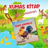 Tox İngilizce Çiftlik Hayvanları Kumaş Sessiz Kitap E387 - Bez Kitap , Eğitici Oyuncak , Yumuşak ve Hışırtılı - 2