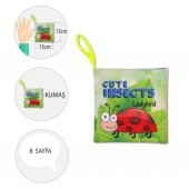 Tox İngilizce Sevimli Böcekler Kumaş Sessiz Kitap E386 - Bez Kitap , Eğitici Oyuncak , Yumuşak ve Hışırtılı - 4