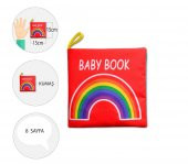 Tox İngilizce Renkli Bebek Kumaş Sessiz Kitap E120 - Bez Kitap , Eğitici Oyuncak , Yumuşak ve Hışırtılı - 4