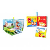 2 Kitap Tox İngilizce Çiftlik Hayvanları ve Rakamlar Kumaş Sessiz Kitap E119 E128 - Bez Kitap , Eğitici Oyuncak , Yumuşak ve Hışırtılı - 8