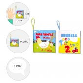 2 Kitap Tox İngilizce Çiftlik Hayvanları ve Rakamlar Kumaş Sessiz Kitap E119 E128 - Bez Kitap , Eğitici Oyuncak , Yumuşak ve Hışırtılı - 9